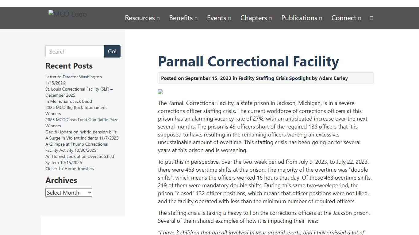 Parnall Correctional Facility – MCO